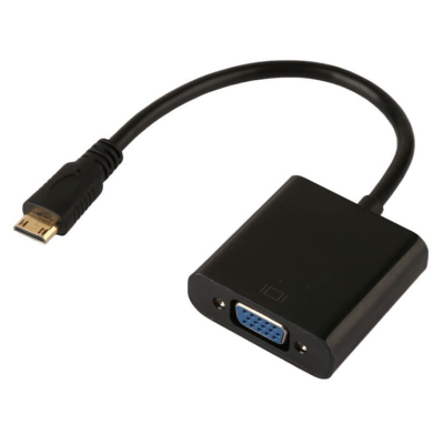 POWERTECH αντάπτορας HDMI Mini σε VGA CAB-H031, 0.20m, μαύρος