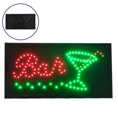 Φωτιστικό LED Σήμανσης BAR WITH COCTAIL με Διακόπτη ON/OFF και Πρίζα 230v 48x2x25cm GloboStar 96310