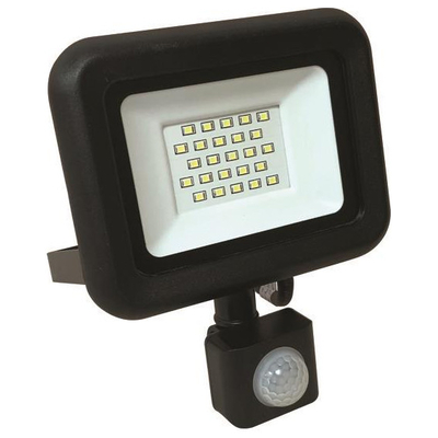 ΠΡΟΒΟΛΕΑΣ LED 20W SMD ΜΕ ΠΕΡΙΣΤΡΕΦΟΜΕΝΟ ΑΝΙΧΝΕΥΤΗ ΚΙΝΗΣΗΣ ΜΑΥΡΟΣ IP44 4000K PLUS