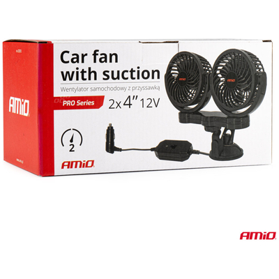 ΑΝΕΜΙΣΤΗΡΑΣ ΔΙΠΛΟΣ 12V 2χ4''(10,8cm) ΜΕ ΦΙΣ ΑΝΑΠΤΗΡΑ/2 ΤΑΧΥΤΗΤΩΝ/ ΜΕ ΒΕΝΤΟΥΖΑ PRO SERIES ΑMiO - 1 TEM.