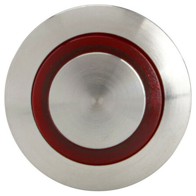 ΔΙΑΚΟΠΤΗΣ ΜΠΟΥΤΟΝ (BUTTON) 12/24V 5Amax 5PIN IP65 ON/OFF ME LED ΚΟΚΚΙΝΟ ΑΝΟΞΕΙΔΩΤΟ ΑΤΣΑΛΙ​ LAMPA - 1 TEM.