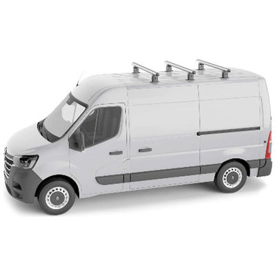 Πλήρες Σετ με Μπάρες Οροφής Αλουμινίου Airdyn N 155 cm και Άκρα Τοποθέτησης για Επαγγελματικά Οχήματα και Van Menabo - 3 τεμ.