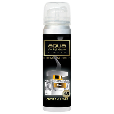 ΑΡΩΜΑΤΙΚΟ ΑΥΤΟΚΙΝΗΤΟΥ ΣΕ ΣΠΡΕΙ (SPRAY)  ΜΕ ΑΡΩΜΑ ABER PREMIUM GOLD SERIES 75ml AQUA - 1 TEM.