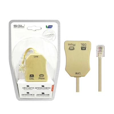 Διακλαδωτής ADSL με φίλτρο για Modem/Router & PSTN - ADSL Splitter - 61063B - 098531
