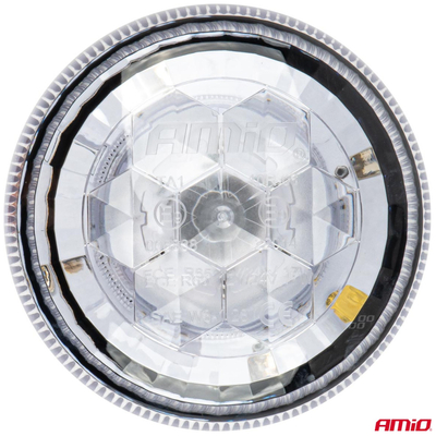 ΦΑΡΟΣ DIAMONT W25P ΜΕ ΛΕΥΚΟ ΚΑΠΑΚΙ 12/24V 24xSMD LED ΠΟΡΤΟΚΑΛΙ ΕΛΑΣΤΙΚΟΣ ΒΙΔΩΤΟΣ 201x126mm ΑΜΙΟ - 1 ΤΕΜ.