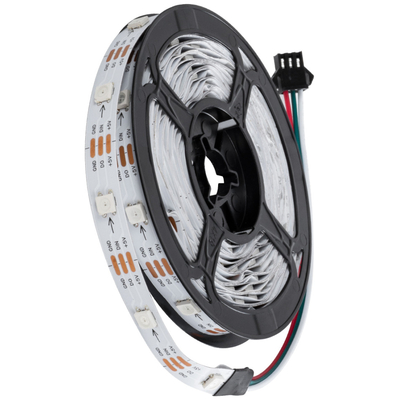 GloboStar® DIGISTRIP 90758 Set Digital Pixel Addressable Strip - Σετ Ψηφιακής Ταινίας 5 Μέτρων με Ψηφιακό Controller & Ασύρματο Χειριστήριο RF & WiFi Mobile APP - LED SMD 5050 36W/5m 150LED/5m 150PIXEL/5m SPI/TTL Protocol 2880lm/m 120° DC 5V με USB 2.0 & WiFi Mobile APP IP20 Πολύχρωμα RGB - Dimmable - Λευκό Σώμα - Μ500 x Π1 x Υ0.2cm - Συσκευασία 5 Μέτρων - 2 Χρόνια Εγγύηση