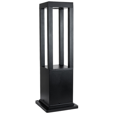 GloboStar® HONEYBEE 90541 Φωτιστικό Κήπου - Κολωνάκι Αρχιτεκτονικού Φωτισμού Εξωτερικού Χώρου LED 15W 1500lm 120° AC 220-240V - Αδιάβροχο IP65 - Σώμα Αλουμινίου & ABS - Μ20 x Π20 x Υ60cm - Θερμό Λευκό 2700K - Μαύρο - 2 Χρόνια Εγγύηση