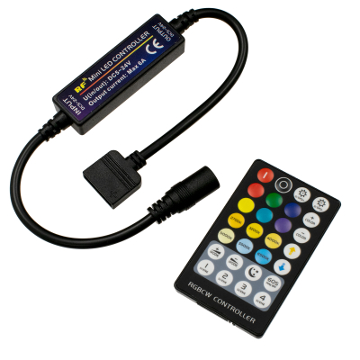 GloboStar® 73427 Ασύρματος LED RGBW + WW Controller με Χειριστήριο RF 2.4Ghz DC 5-24V Max 144W