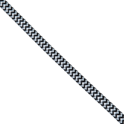 GloboStar® 77613 Στρογγυλό Υφασμάτινο Καλώδιο 1m 2 x 0.75mm² Dublo Άσπρο Μαύρο