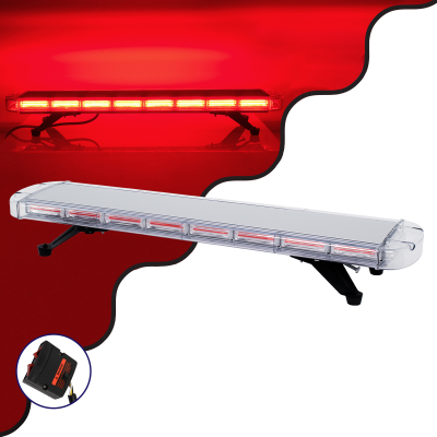 GloboStar® 85186 PRO Series Φάρος Σήμανσης Οχήματος Πυροσβεστικής για Αυτοκίνητα & Φορτηγά 6 Προγραμμάτων Φωτισμού STROBE LED COB 180W DC 10-30V Αδιάβροχος IP66 Κόκκινο