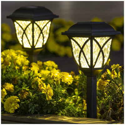 GloboStar® 85702 ΣΕΤ 6 Τεμαχίων Αυτόνομα Ηλιακά Φωτιστικά LED SMD 1W 100lm με Ενσωματωμένη Μπαταρία 600mAh - Φωτοβολταϊκό Πάνελ με Αισθητήρα Ημέρας-Νύχτας Αδιάβροχο IP65 Φανάρι Κήπου Τετράγωνο Θερμό Λευκό 3000K