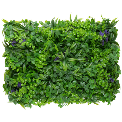 GloboStar® 78434 Artificial - Συνθετικό Τεχνητό Διακοσμητικό Πάνελ Φυλλωσιάς - Κάθετος Κήπος Πεπερόμια - Ζεβρίνα - Πράσινο Μ60 x Υ40 x Π9cm