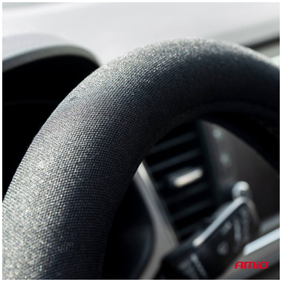 ΚΑΛΥΜΜΑ ΤΙΜΟΝΙΟΥ VELOUR 37/39cm ΜΑΥΡΟ AMIO - 1 Τεμ.