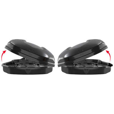 ΜΠΑΓΚΑΖΙΕΡΑ ΟΡΟΦΗΣ SATELLITE 600 DUO BLACK MΕ ΔΙΠΛΟ ΑΝΟΙΓΜΑ ΣΕ ΜΑΥΡΟ ΧΡΩΜΑ ΜΕ ΓΥΑΛΙΣΤΕΡΗ ΥΦΗ MENABO - 1 ΤΕΜ.