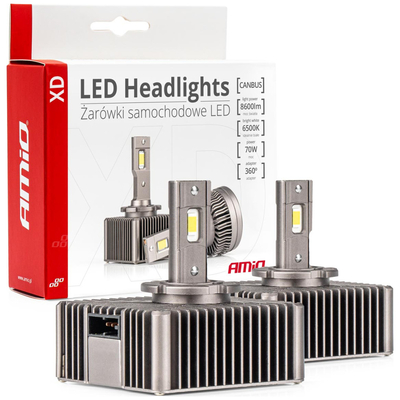 ΛΑΜΠΕΣ LED D5S 9>16V 70W 6.500K 8600lm (ΜΕ ΨΥΚΤΡΑ) XD SERIES ΑΜΙΟ - 2 ΤΕΜ.