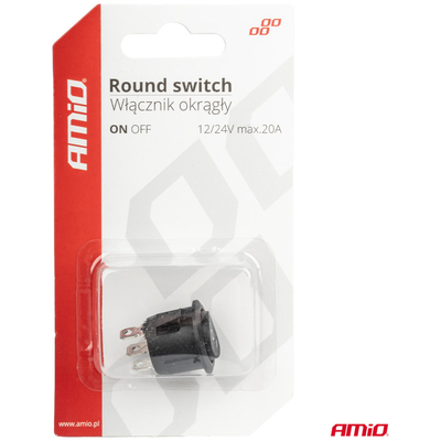 ΔΙΑΚΟΠΤΗΣ 230V 6A ON-OFF-ON 3 ΕΠΑΦΩΝ ΣΤΡΟΓΓΥΛΟΣ BU03 ΑΜΙΟ - 1 ΤΕΜ.