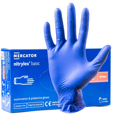 ΓΑΝΤΙΑ ΝΙΤΡΙΛΙΟΥ MERCATOR NITRYLEX BASIC ΣΕ ΜΠΛΕ ΧΡΩΜΑ LARGE (L) ΑΜΙΟ - 100 ΤΕΜ.