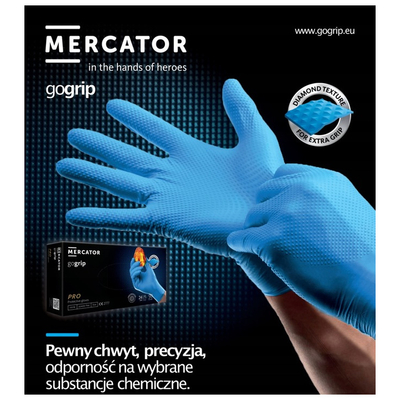 ΓΑΝΤΙΑ ΝΙΤΡΙΛΙΟΥ MERCATOR GOGRIP ΣΕ ΜΑΥΡΟ ΧΡΩΜΑ LARGE (L) ΑΜΙΟ - 50 ΤΕΜ.