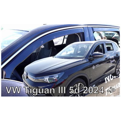 ΑΝΕΜΟΘΡΑΥΣΤΕΣ ΓΙΑ VW TIGUAN 5D 2022+ ΣΕΤ ΑΥΤΟΚΙΝΗΤΟΥ ΑΠΟ ΕΥΚΑΜΠΤΟ ΦΙΜΕ ΠΛΑΣΤΙΚΟ HEKO - 4 ΤΕΜ.