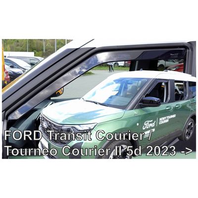 ΑΝΕΜΟΘΡΑΥΣΤΕΣ ΓΙΑ FORD TRANSIT COURIER / TOURNEO COURIER 5D 2023+ ΖΕΥΓΑΡΙ ΑΠΟ ΕΥΚΑΜΠΤΟ ΦΙΜΕ ΠΛΑΣΤΙΚΟ HEKO - 2 ΤΕΜ.