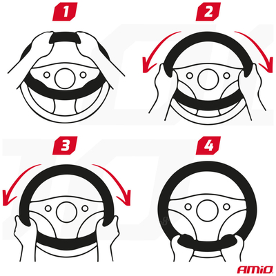 ΚΑΛΥΜΜΑ ΤΙΜΟΝΙΟΥ ΜΑΥΡΟ ΤΖΙΝ/DENIM (M) 37-39cm SWC-52-M ΜΕ ΜΑΥΡΕΣ & ΚΙΤΡΙΝΕΣ ΡΑΦΕΣ AMIO - 1 Τεμ.