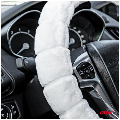 ΚΑΛΥΜΜΑ ΤΙΜΟΝΙΟΥ ΓΟΥΝΙΝΟ/ΧΝΟΥΔΩΤΟ (M) 37-39cm SWC-53-M ΣΕ ΛΕΥΚΟ ΧΡΩΜΑ AMIO - 1 Τεμ.