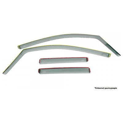 ΣΕΤ ΑΝΕΜΟΘΡΑΥΣΤΕΣ ΓΙΑ FORD FIESTA 5D 2017+ ΑΠΟ ΕΥΚΑΜΠΤΟ ΧΥΤΟ ΑΚΡΥΛΙΚΟ ΓΥΑΛΙ (CAST ACRYLIC GLASS) DGA - 4 ΤΕΜ.