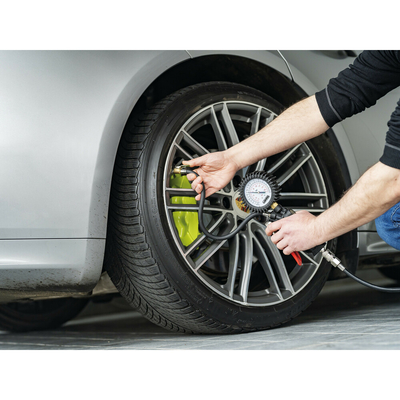 ΜΕΤΡΗΤΗΣ ΠΙΕΣΗΣ ΕΛΑΣΤΙΚΩΝ ΜΕ ΜΑΝΟΜΕΤΡΟ ΑΝΑΛΟΓΙΚΟΣ ΜΕ ΥΠΟΔΟΧΗ ΓΙΑ ΑΕΡΟΣΥΜΠΙΕΣΤΗ (max 12 BAR/170 PSI) LAMPA -  1 Τεμ.