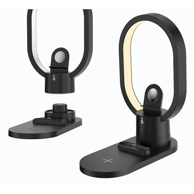 Βάση ασύρματης φόρτισης - LED - 3in1 - AY41 - 885123 - Black