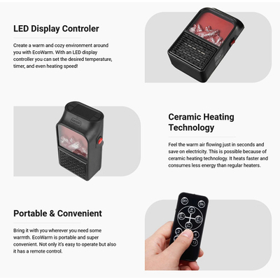 Αερόθερμο πρίζας με εφέ φλόγας - 673196