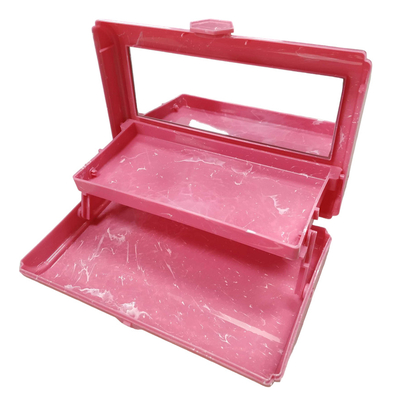 Κουτί οργάνωσης μακιγιάζ με καθρέπτη - 575 - 121064 - Light Pink