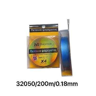 Πετονιά ψαρέματος - Νήμα χρωματιστό - 200m - 0.18mm - 32050