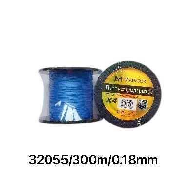 Πετονιά ψαρέματος - Νήμα χρωματιστό - 300m - 0.18mm - 32055