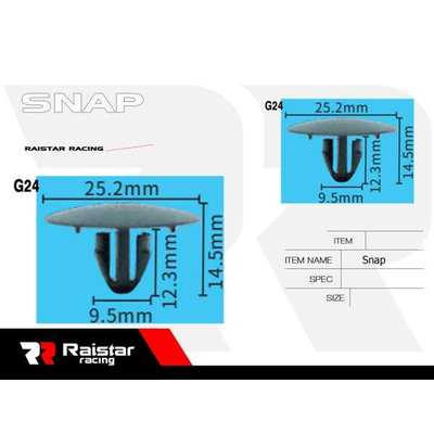 Σετ συνδετήρες αυτοκινήτου - 10pcs - R-F16101-24 - 180870