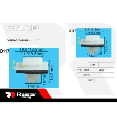 Σετ συνδετήρες αυτοκινήτου - 10pcs - R-F16101-21 - 180865