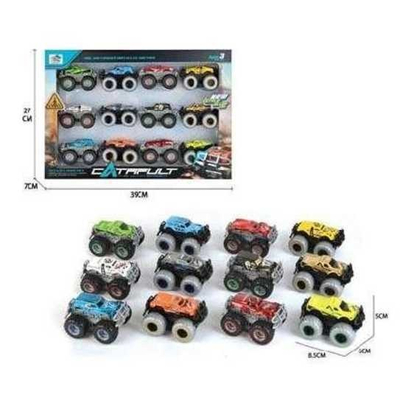 Σετ αυτοκινητάκια με εκτοξευτή - 12pcs - 779-30 - 730323