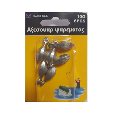 Βαρίδια αλιείας με θηλιά - 10gr - 4pcs - 30163