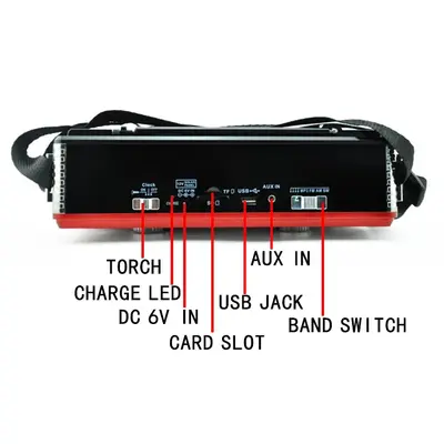 Επαναφορτιζόμενο ραδιόφωνο - XB373BT - Waxiba - 003736 - Red