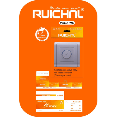 Εντοιχιζόμενος ρυθμιστής στροφών αέρα - 400VA - 220V - Champagne - 071932