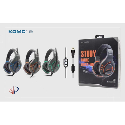 Ενσύρματα ακουστικά Gaming - E9 - KOMC - 302971 - Blue