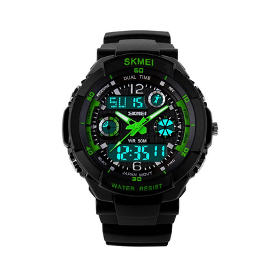 Ψηφιακό/αναλογικό ρολόι χειρός – Skmei - 0931 - Green