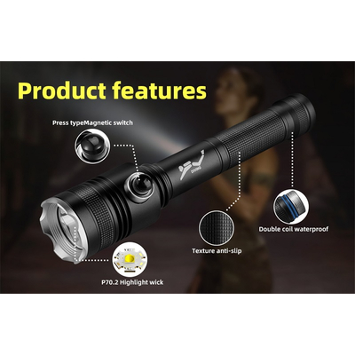 Επαναφορτιζόμενος καταδυτικός φακός LED - XP-021 - 200187