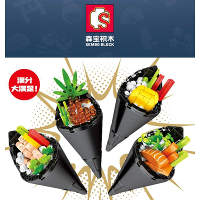 Σετ κατασκευών DIY με τουβλάκια - Sushi - 601407/601410 - 359898