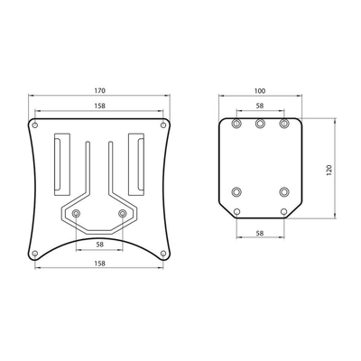 ΒΑΣΗ ΣΤΗΡΙΞΗΣ ΠΙΝΑΚΙΔΑΣ MOTO ΑΛΟΥΜΙΝΙΟΥ EASY-OFF ΜΕ ΑΠΟΣΠΩΜΕΝΟ ΣΥΣΤΗΜΑ ΓΙΑ ENDURO/OFF-ROAD 170x158mm LAMPA - 1 Tεμ.