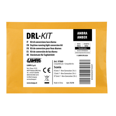 ΚΙΤ ΜΕΤΑΤΡΟΠΗΣ ΦΩΤΩΝ ΗΜΕΡΑΣ ΣΕ ΠΟΡΤΟΚΑΛΙ DRL-KIT HOLLAND STYLE ΓΙΑ SCANIA R/S SERIE 7 11/2016+ LAMPA - 1 Tεμ.