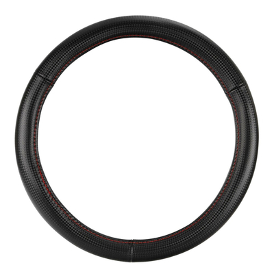 ΚΑΛΥΜΜΑ ΤΙΜΟΝΙΟΥ RACING PREMIUM RED (M) 37-39cm ΣΥΝΘΕΤΙΚΟ ΔΕΡΜΑ SKEENTEX ΜΑΥΡΟ/ΚΟΚΚΙΝΟ/ CARBON LOOK LAMPA - 1 ΤΕΜ.