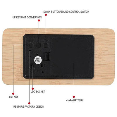 Ψηφιακό ρολόι - Ξυπνητήρι - ET010 - 909436 - Black