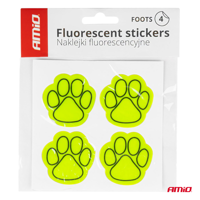 ΑΥΤΟΚΟΛΛΗΤΑ "ΠΑΤΟΥΣΕΣ" ΚΙΤΡΙΝΟ ΦΩΣΦΟΡΙΖΕ AMIO - 4 τεμ.