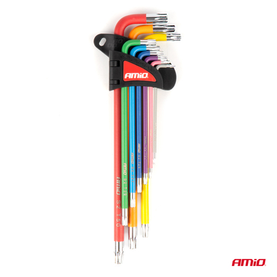 ΣΕΤ ΚΛΕΙΔΙΑ TORX ΑΤΣΑΛΙ S2 ΔΙΑΦΟΡΑ ΜΕΓΕΘΗ ΔΙΑΦΟΡΑ ΧΡΩΜΑΤΑ XL ΑΜΙΟ - 9 ΤΕΜ.