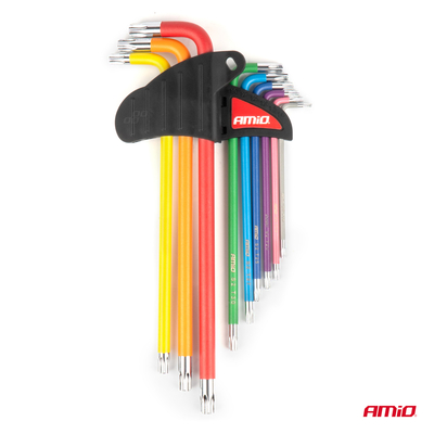 ΣΕΤ ΚΛΕΙΔΙΑ TORX ΑΤΣΑΛΙ S2 ΔΙΑΦΟΡΑ ΜΕΓΕΘΗ ΔΙΑΦΟΡΑ ΧΡΩΜΑΤΑ XL ΑΜΙΟ - 9 ΤΕΜ.